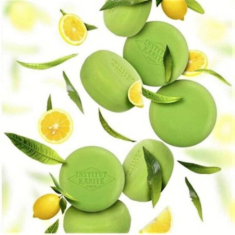 Institut Karité Paris Shea Butter Macaron Soap Lemon Verbena Scent 27g - Gentle Cleansing Care for Hands and Body