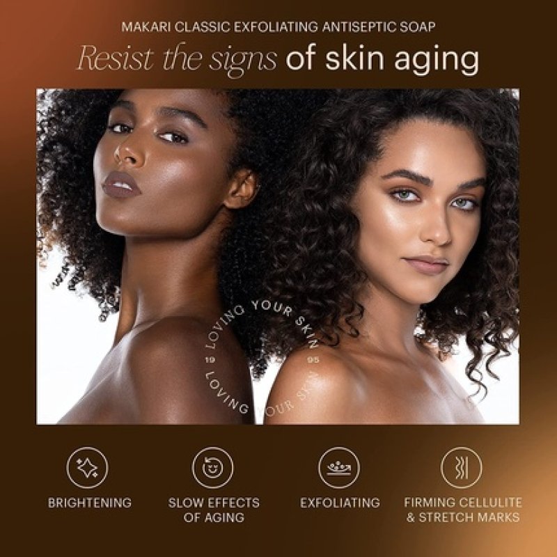 Makari Classic Whitening Exfoliating Antiseptic Soap 7oz - Brightens Skin and Fades Dark Spots Acne Scars Blemishes and