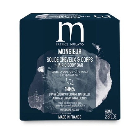 Mulato Solid Monsieur 2 In 1 Hair And Body - 80 Grams