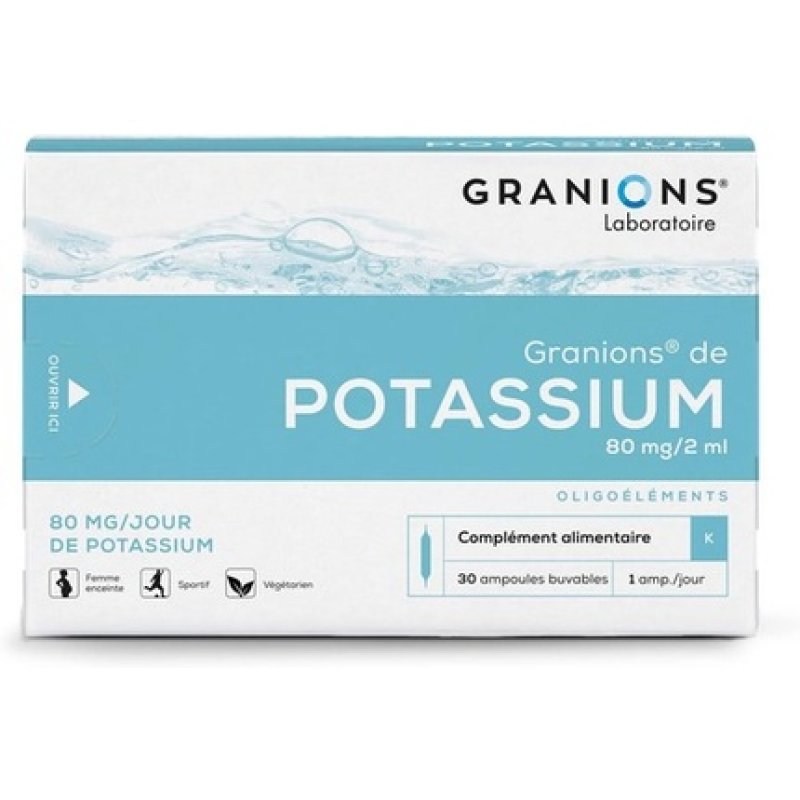 Granions Potassium Supplement to Reduce Muscle Weakness and Cramps