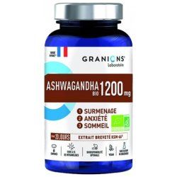 Granions Ashwagandha 1200mg Organic Dietary Supplement 60 Tablets