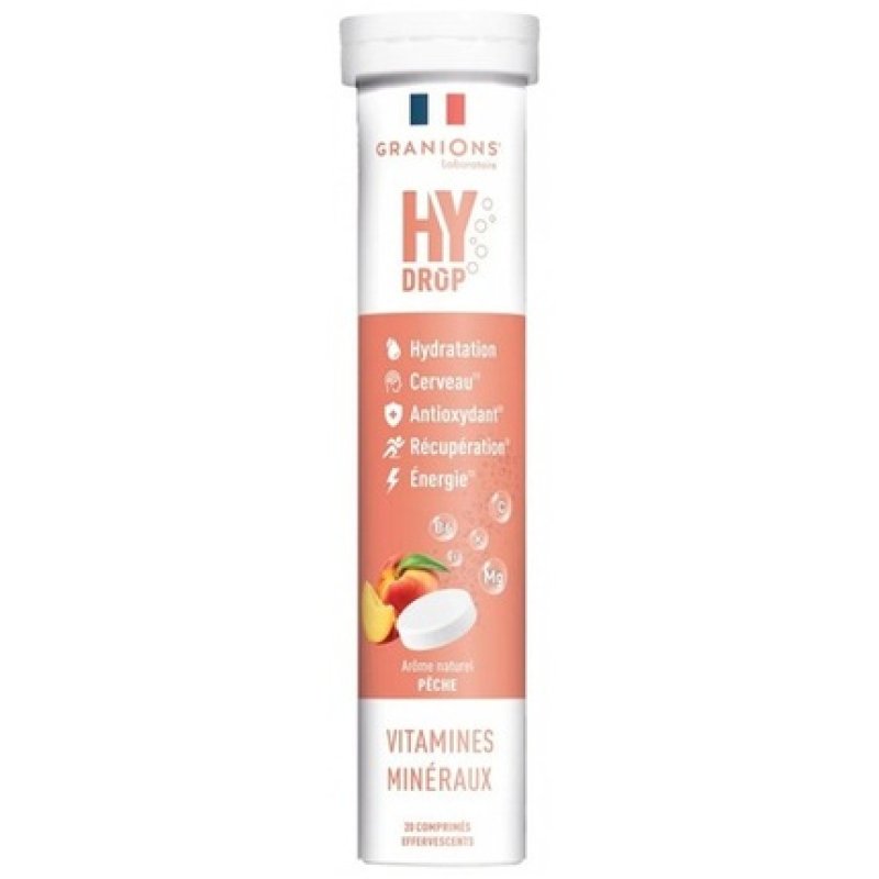 Granions Hy Drop Vitamins and Minerals Dietary Supplement 20 Effervescent Tablets