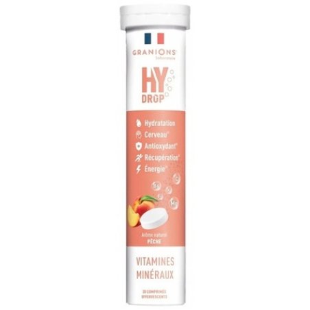 Granions Hy Drop Vitamins and Minerals Dietary Supplement 20 Effervescent Tablets