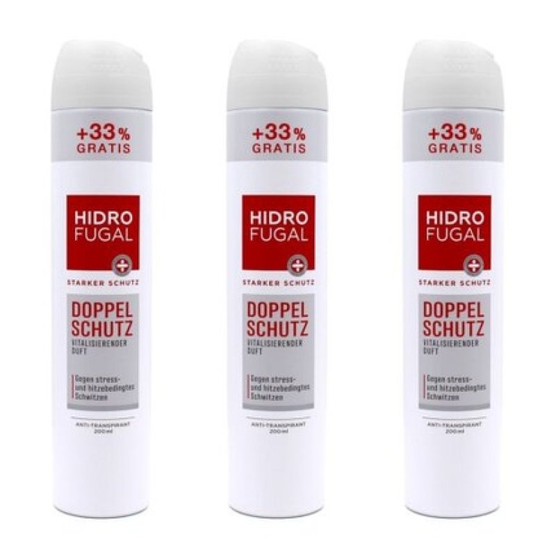 Hidrofugal Double Protection Anti-Perspirant XL 3x200ml