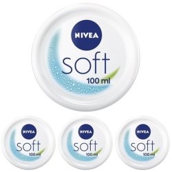NIVEA Soft Refreshing Moisturizing Cream 100ml with Vitamin E and 100% Natural Jojoba Oil