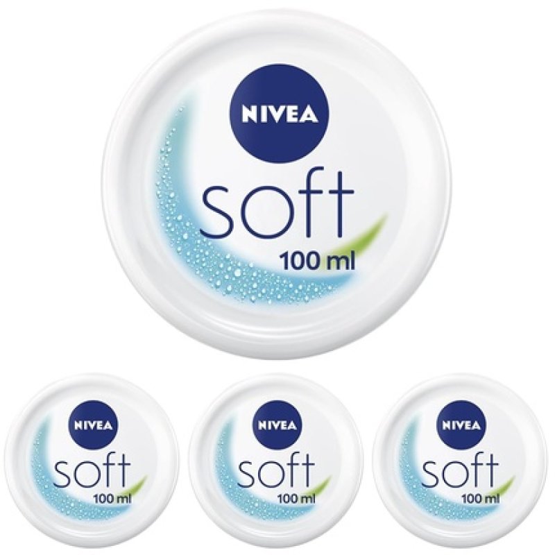 NIVEA Soft Refreshing Moisturizing Cream 100ml with Vitamin E and 100% Natural Jojoba Oil