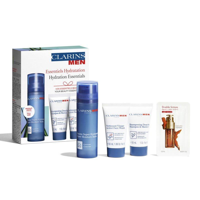 Clarins Men Essentiels Hydration Set - A Perfect Gift Set For Hydration Care For Men