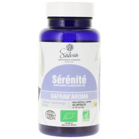 Salvia Nutrition Saffron Aroma Serenity Organic 40 Capsules for Emotional Calm