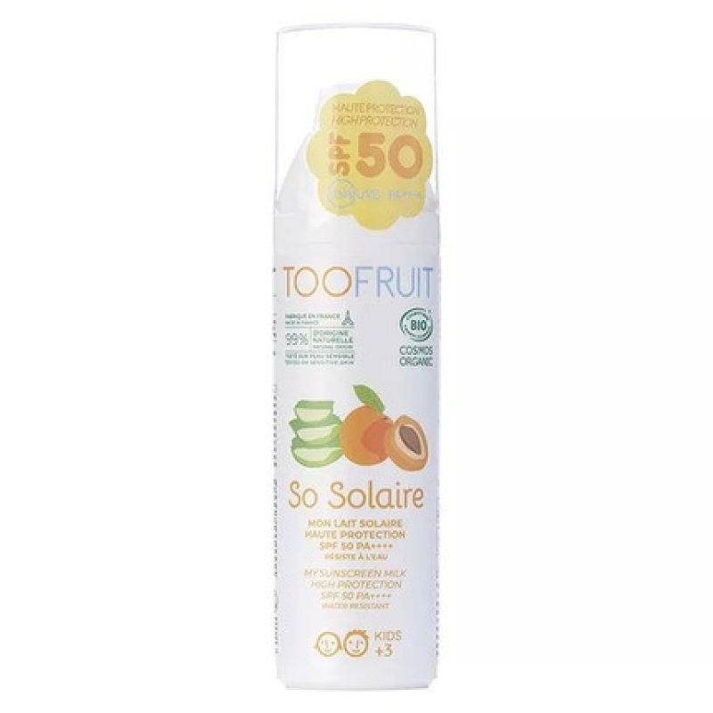 Toofruit Toofruit 1.2.3 Sun Milk Apricot Aloe Vera Spf50 Organic 100ml