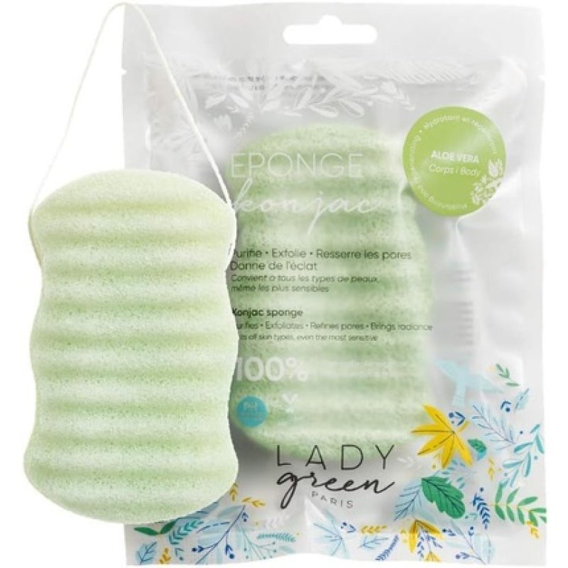 Lady Green Frottee Konjac with Aloe Vera for Wonderful Body