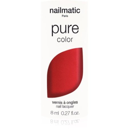 Nailmatic Pure Color Nail Polish - AMOUR-Rouge Nacre / Red Shimmer, 8 ml