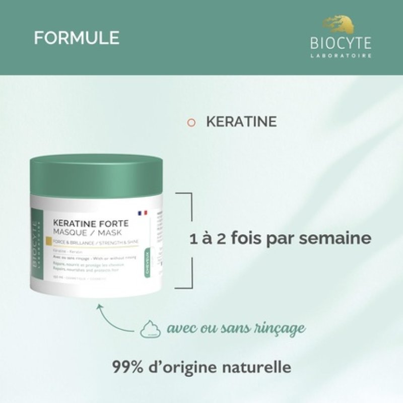Biocyte Keratin Forte Hair Mask for Strength and Shine