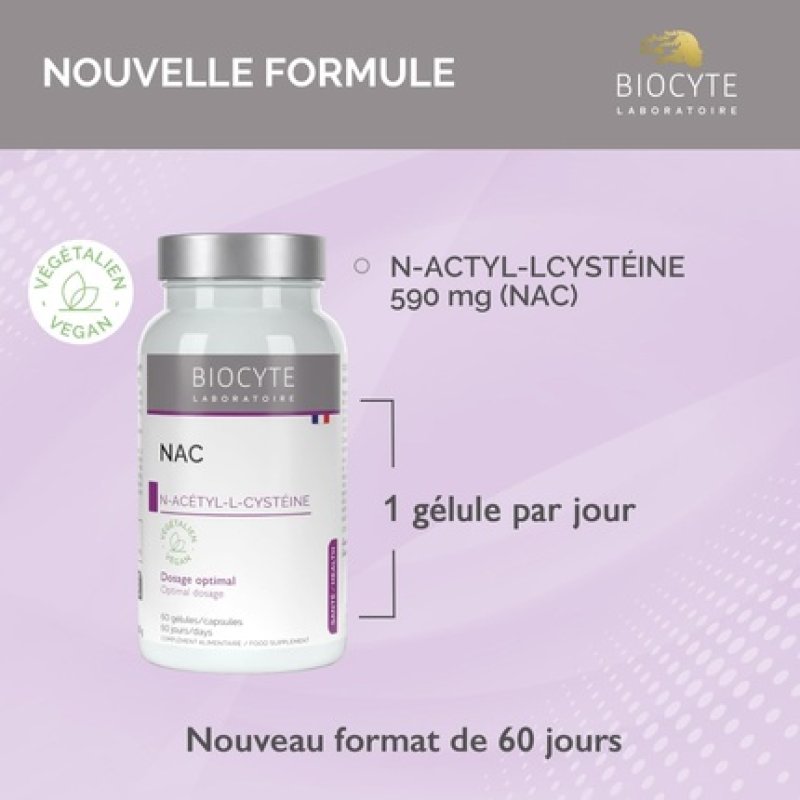 Biocyte Nac N-Acetyl-Cysteine 590mg Glutathione Antioxidant Detoxifier