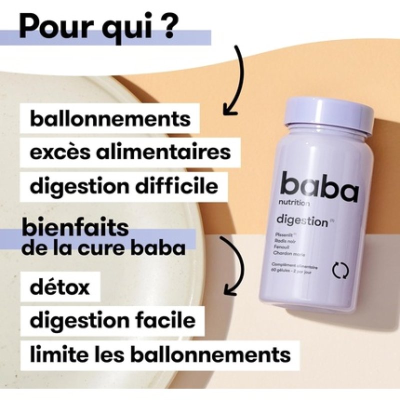 Baba Nutrition Food Supplement for Digestion with 6 Plant Complex