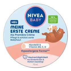 NIVEA BABY My First Cream Vegan and Hypoallergenic Skin Cream Moisturizing Cream for Babies with Almond Oil and