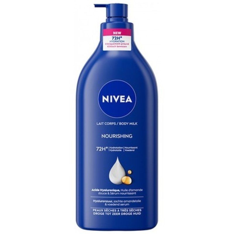 Nivea Nourishing Body Milk 72h 625ml for Daily Care of Dry Skin