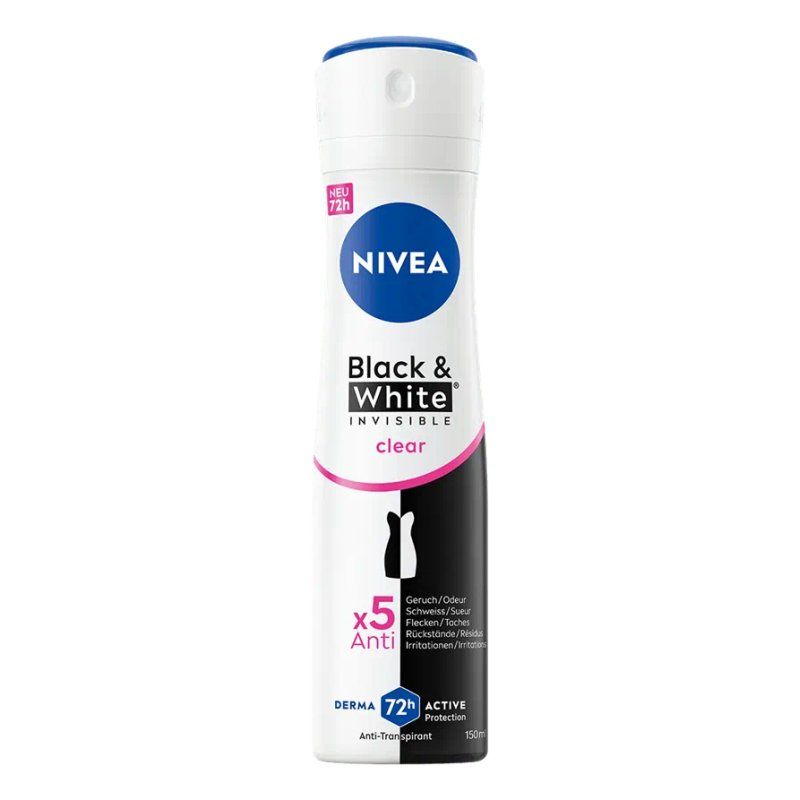 Nivea Deo Spray 150ml Black & White Clear