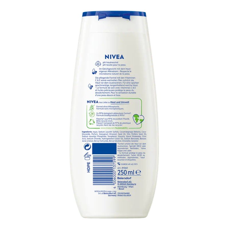 NIVEA 4006000137599 shower gel & body washes 250 ml Shower cream Orchid