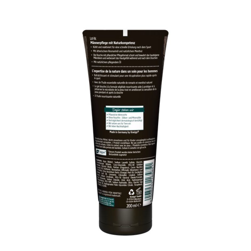 Kneipp 917741 shower gel & body washes 200 ml Men Body & hair