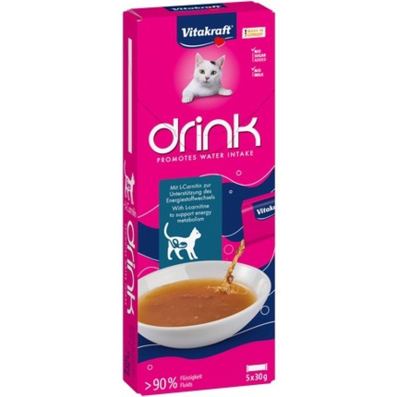 Vitakraft Drink With Salmon Flavour And L-Carnitine For Cats 57983