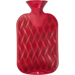 Fashy 2L Cranberry Single Ribbed Hot Water Bottle