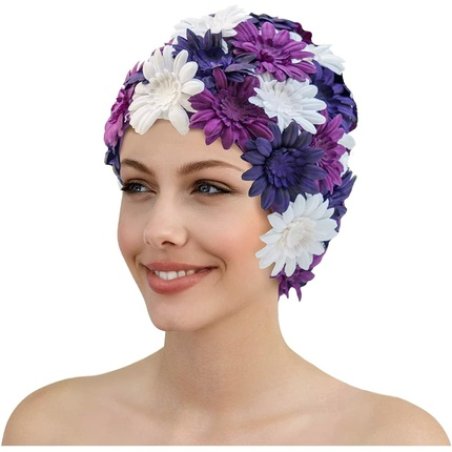 Fashy Blossom Swimming Cap Purple Standard Size