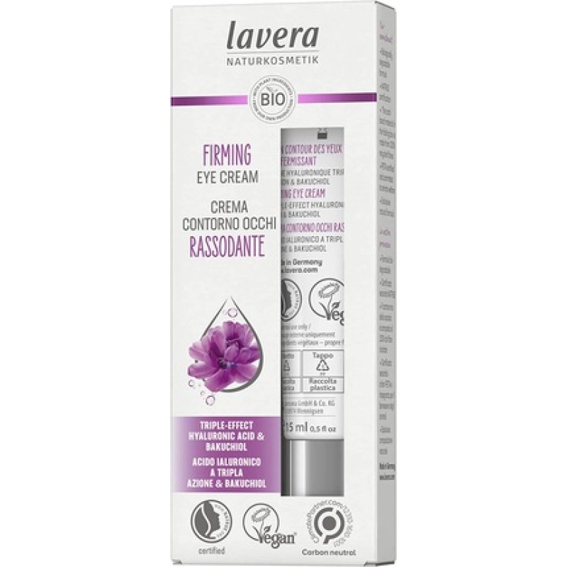 Lavera Firming Eye Cream with Triple-Effect Hyaluronic Acid and Bakuchiol Anti-Age Organic Skin Care 15ml