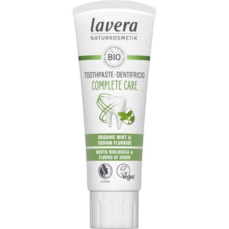 Lavera Toothpaste Complete Care 5 in 1 Protection Organic Mint & Sodium Fluoride Vegan Natural Cosmetics 75ml