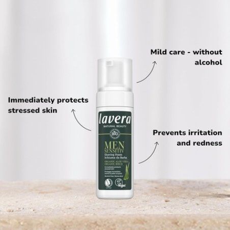 Lavera Men Sensitive Shaving Foam - Alcohol-Free for Sensitive Skin - Gentle