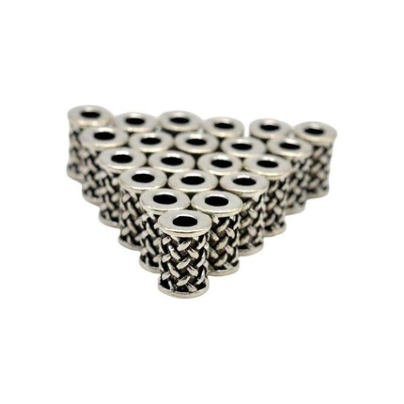 Dreamfix Large Hole Tibetan Style Silver Hair Beads - 12 Pieces