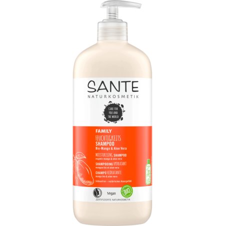 Sante Naturkosmetik Feuchtigkeits Shampoo Bio-Mango & Aloe Vera 500 ml Shampoing Non-professionnel Femmes