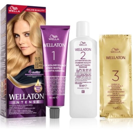 Wella Wellaton Intense Permanent Hair Color with Argan Oil 9/0 Very Light Blonde - 1 piece