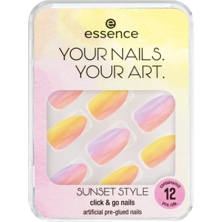 essence YOUR NAILS. YOUR ART. SUNSET STYLE click & go nails - Pack of 12