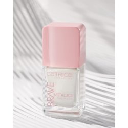 Catrice Brave Metallics Nail Polish 10.5ml - Sweet As Sugar No. 02 White Long-Lasting Metallic Vegan Formula