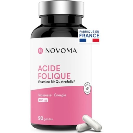 Novoma Folic Acid 400g Vitamin B9 Quatrefolic for Conception and Early Pregnancy