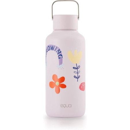 EQUA Timeless Stainless Steel Bottle 600ml Flower Power Small