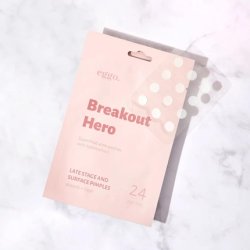 Eggo Breakout Hero Hydrocolloid Pimple Patch 24 Pieces Pimple Cleaning Stickers for Mature Pimples Acne Patches that