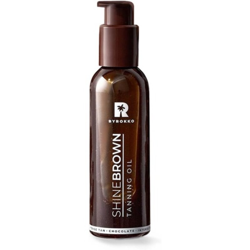 BYROKKO Shine Brown Chocolate Tanning Accelerator Oil 145ml Super Fast Bronzing Oil for Sunbathing and Solarium Unique