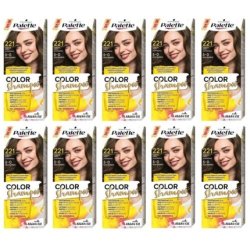 Schwarzkopf Palette Color Shampoo Hair Color 5-0 221 Medium Brown - Pack of 10