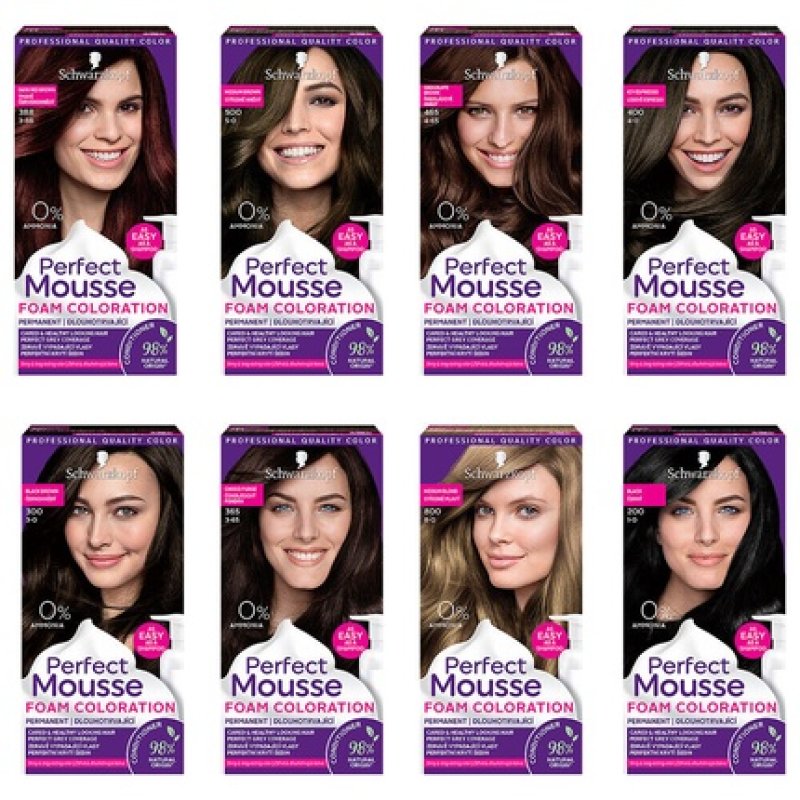 Schwarzkopf Perfect Mousse Foam Collection 0% Ammonia Permanent Hair Dye Shades