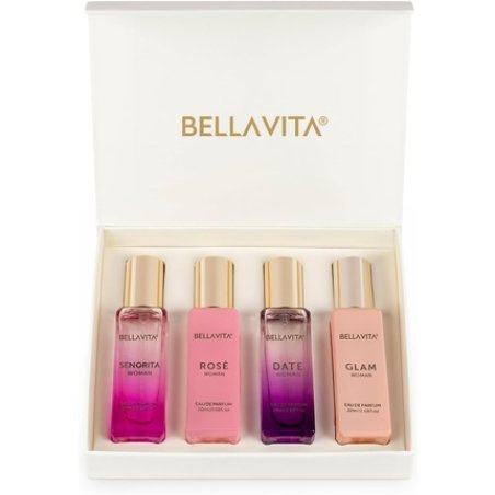 Bellavita Luxury Perfume Gift Set for Women 4x20ml - Date, Senorita, Glam