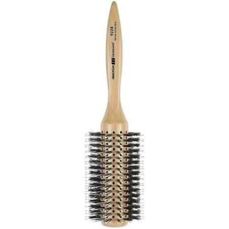 HERCULES SAEGEMANN 9228 Round Brush Nourishing Natural Hair Boar Bristle with Polyamide Pins Light Wood