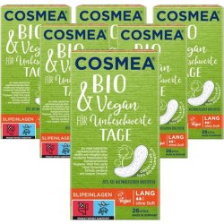 Cosmea Bio Long Panty Liners Fragrance Free 26 Pieces