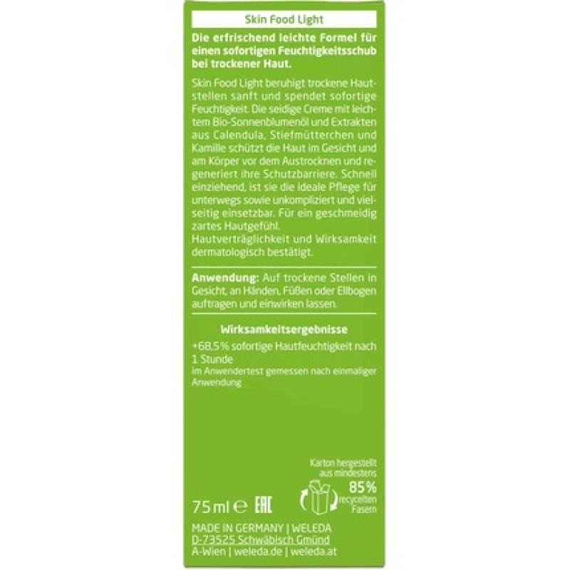 WELEDA Bio Thank You Gift Set - Natural Cosmetics Gift Box with Inspire Pomegranate Shower Gel & Skin Food Light Cream.