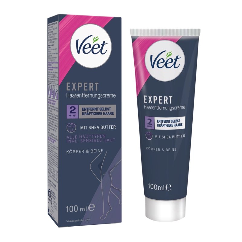 Veet Expert Hair Removal Cream for Body & Legs - Suitable for All Skin Types, Including Sensitive Skin - 100ml