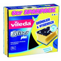 Vileda Glitzi Plus w/ Antibac 6 Multipack Black, Blue, Yellow 6 pc(s)