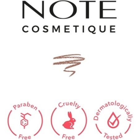 NOTE COSMETIQUE Natural Look Eyebrow 2 in 1 Eyebrow Pencil with Spoolie Brush Waterproof Double-Sided Wooden Pencil