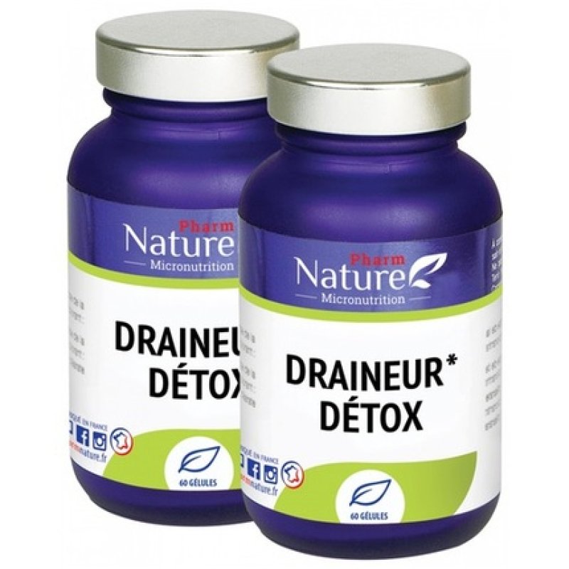Nature Attitude Draineur Detox Food Supplement 2 x 60 Capsules
