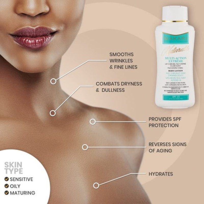 Makari Naturalle Multi-Action Extreme Body Lotion 17.6oz with Argan Oil and SPF 15