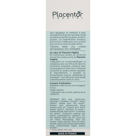 Placentor Vegetal Regulating Cream for Combination and Oily Skin 50ml
